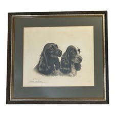 Leon Danchin cocker spaniels Signed And Numbered Etching