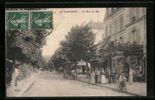 Old postcard La Varenne, La Rue du Bac 1912 
