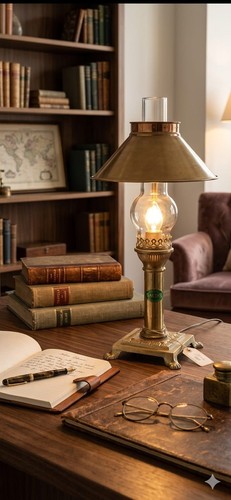 Lampe bureau laiton style - de,