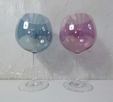 2 verres à pied en cristal