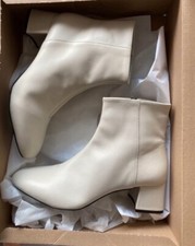 bottes Blanches En Cuir Pour