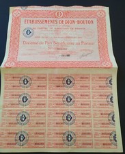 Tenth of Part Establishment of Dion-Button Automobile 1930 (016282)