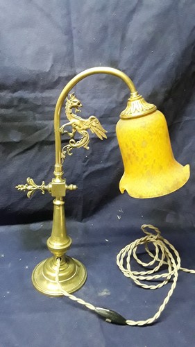 Lampe ancienne bronze - lampe, en