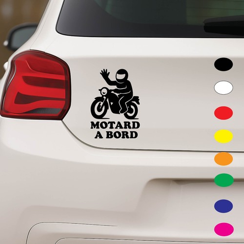 Sticker motard bord - motard, À