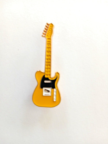 Pins metal guitare jaune - metal,