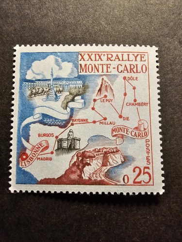 Timbre france monaco rallye - timbre,