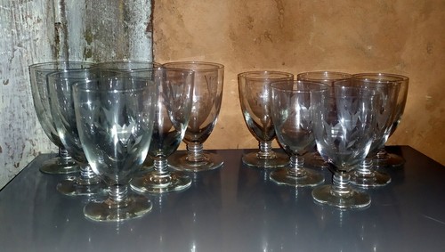 Verres en cristal gravé - cristal,