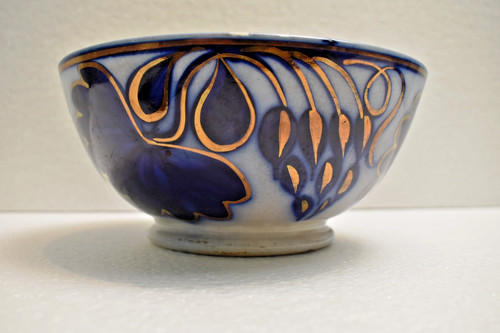 Bol céramique vintage bleu - céramique,