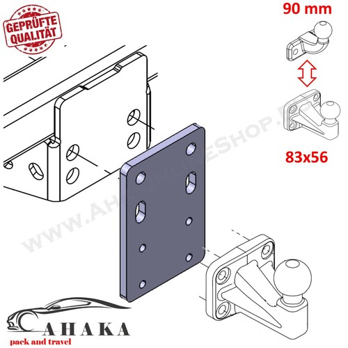 Plaque adaptation rehausse - plaque,
