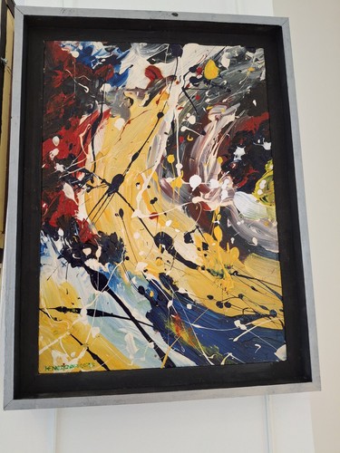 Tableau abstrait acrylique - tableau, abstrait,