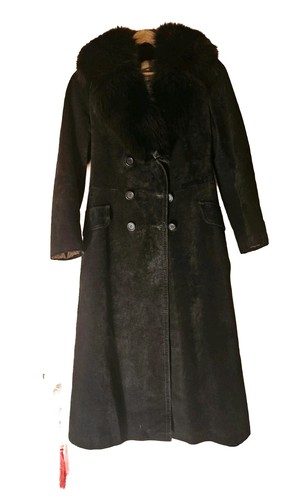Manteau daim fourrure - manteau, daim/