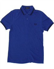 FRED PERRY Mens Polo Shirt Small Blue CT55