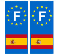 Autocollant Espagne plaque