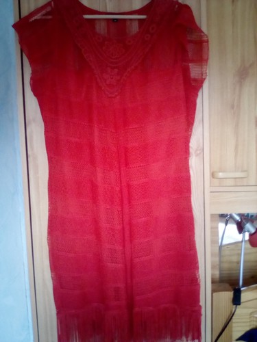 Robe taille franges - à,