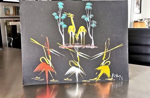 Peinture africaine gouache sur