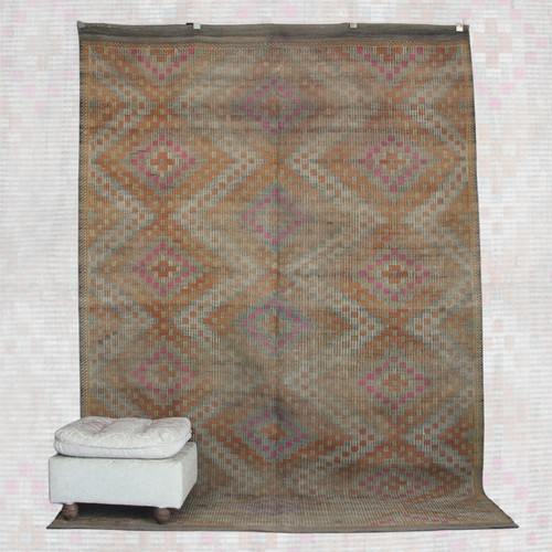 Kilim pastel vintage fait main