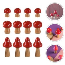  12 Pcs Décor De Champignons Bonsaï Terrarium Décoration Table Mini