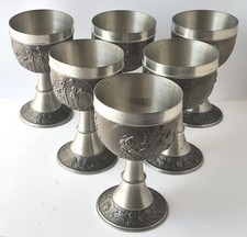 Set, 6 Pied Coupe, Étain