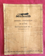 MOTOSTANDARD / manuel d'entretien de votre motoculteur MC 5 (modéle L & F)  1957