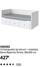 Lit banquette IKEA Hemnes 2