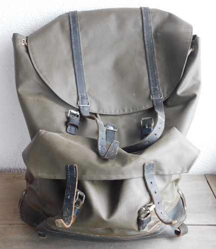 Vintage sac dos cuir - dos,
