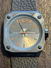 Diesel men's watch, leather band, 5 bar, model DZ-1434, free shipping