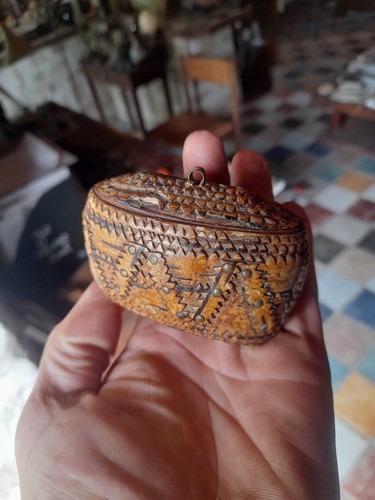 Ancienne tabatière bois - ancienne,