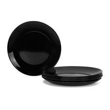 19cm Dessert Plates Salad Round Glass Black Opal Small Plates Va...