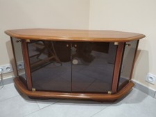 Meuble Tv d'angle merisier