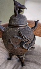 Vase En Bronze Dragon Oiseau