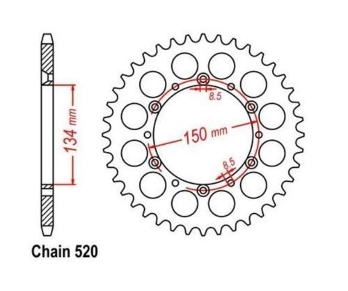 Roue chaîne dents - roue, 50