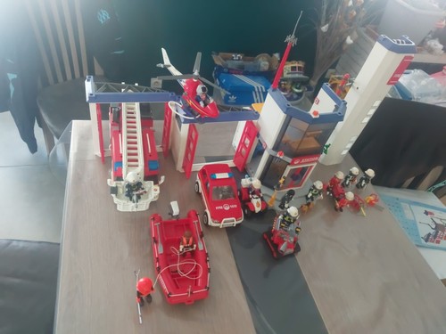 Set playmobil camion pompiers - camion,