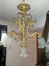 LUSTRE DU XIXe EN BRONZE DORÉ