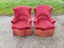 Pair of Napoleon III Toad Armchairs