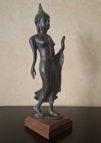 Ancien bouddha bronze siam - bouddha,