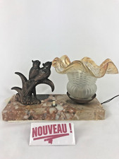 ➜Pretty nightlight/bedside lamp/table art deco antique marble swallows