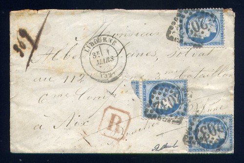 Rare lettre recommandée - , de