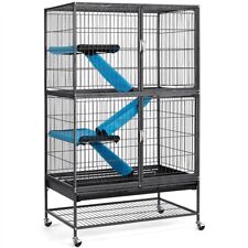 Grande Cage pour Rongeur 4 Niveaux, Cage pour Furets/écureuils/Chinchillas Métal