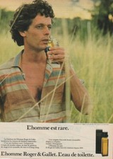 Publicité papier - advertsing paper - L'Homme de Roger & Gallet 