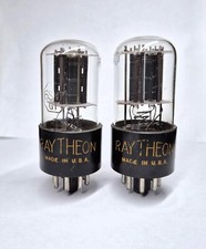 PAIR TUBES RAYTHEON 6SN7GT -
