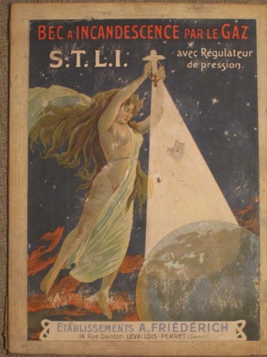 Affichette bec gaz eclairage - affichette,