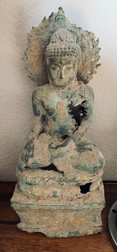 Statue bouddha bronze chine - bronze,