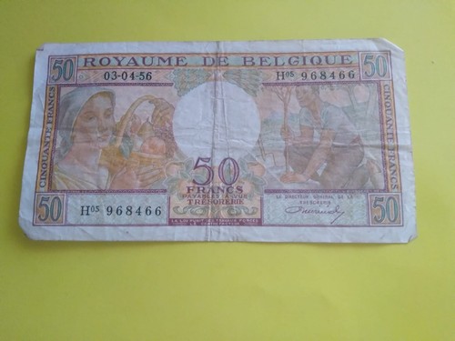 Rare billet belge tbe - rare, 50