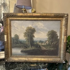 Tableau ancien XIXe huile sur