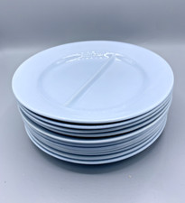 Lot de 11 assiettes compartimentées fondue anciennes H.B.C.M France bleu vintage