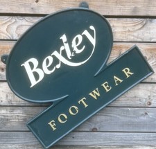 Bexley Footwear Enseigne Magasin de Chaussure Mocassins Vintage Plaque Ancien