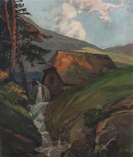 Beautiful painting Pyrenees