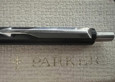 PARKER Stylo À Bille Vector Noir Chromé À Bouton Poussoir Écrit Vintage