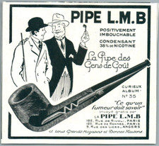 1920 Pipe LMB Condenses Nicotine Advertising Antique Tobacco Tobacco Pipe