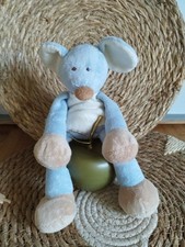 Doudou Peluche souris bleu